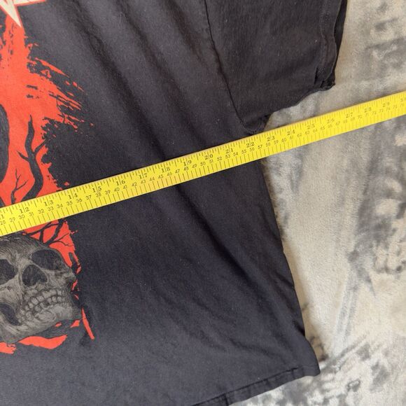 Vintage Y2K Mudvayne Band T-Shirt Size XL Crow Skull Bird Heavy Metal Black 2000 - Picture 6 of 7